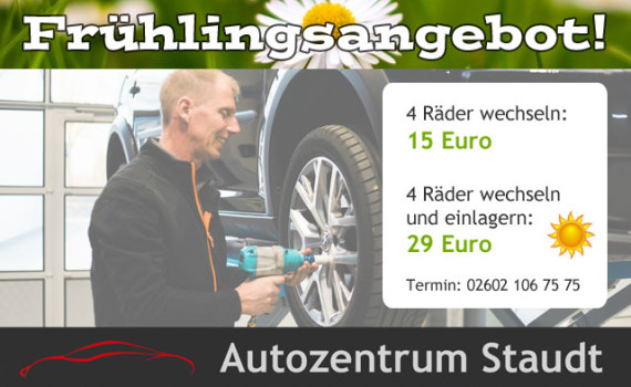 Frühlingsangebot: Räderwechseln und Einlagerung
