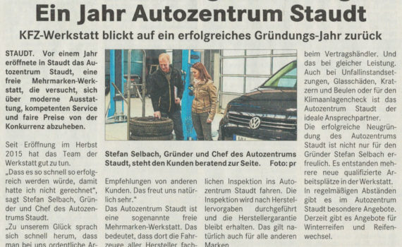 Das Autozentrum Staudt im Lokal-Anzeiger