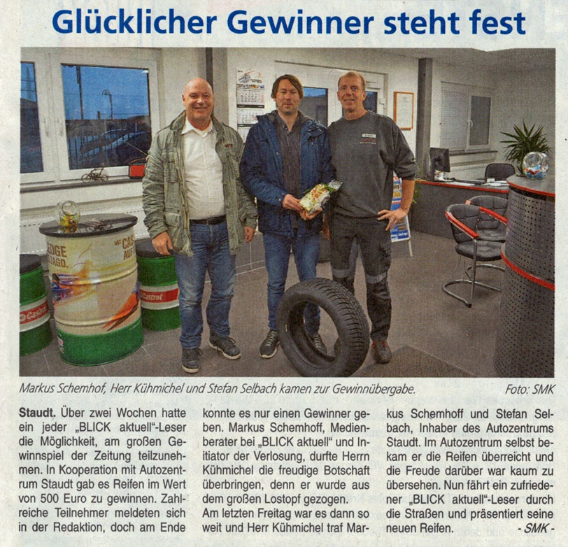 Herzlichen Glückwunsch! Autozentrum Staudt